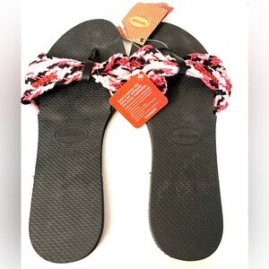 Havaianas Black and Pink 9/10 women Flip Flops